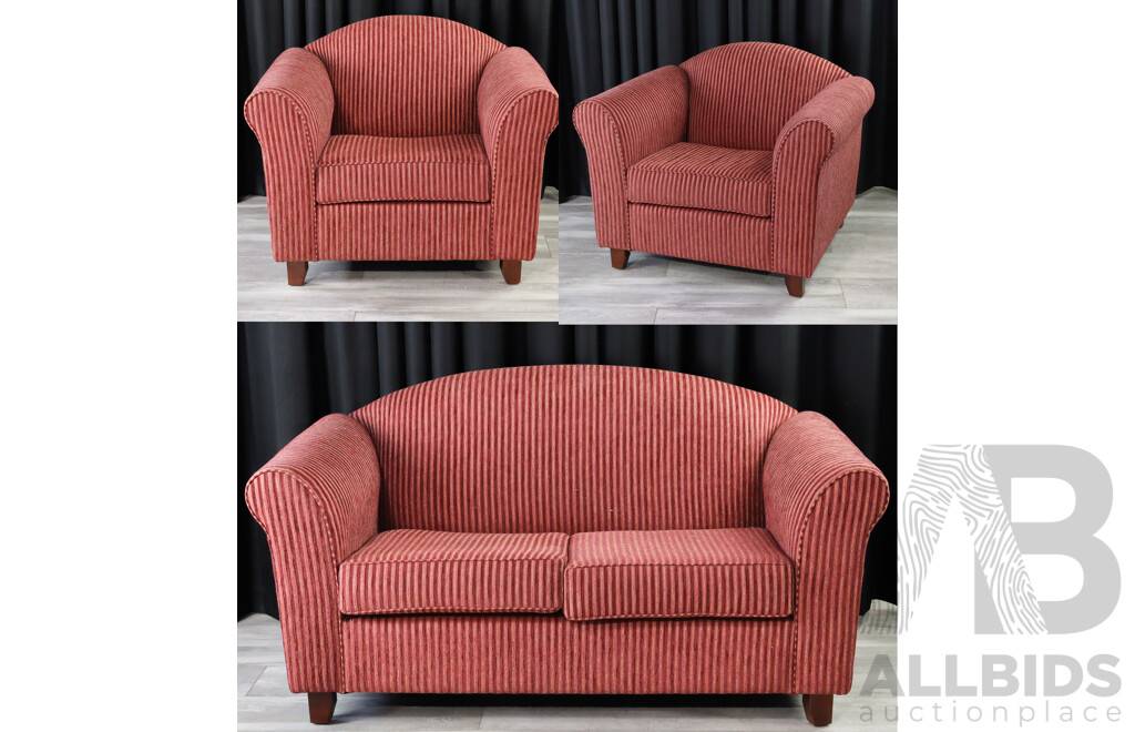 Fabric Three Piece Lounge Suite