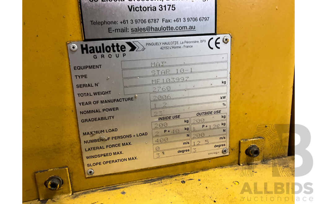 2006 HAULOTTE Vertical Masts Star 10