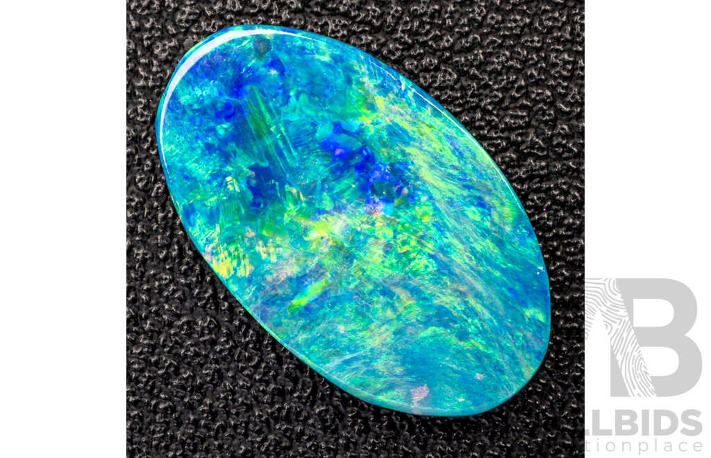 Australian Opal Doublet, 20mm X 12mm X 2.5mm