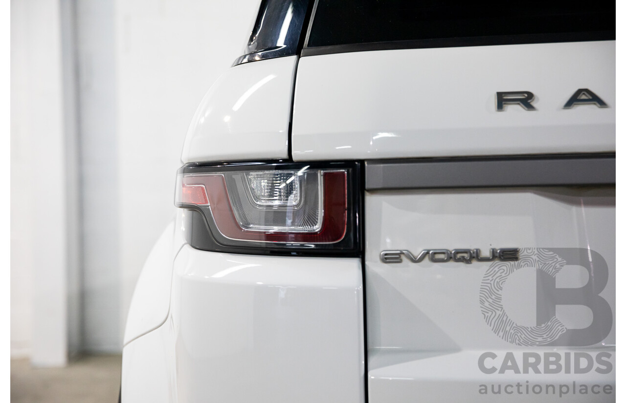 10/2015 Range Rover Evoque Td4 180 SE LV MY16 5d Wagon Fuji White Turbo Diesel 2.0L