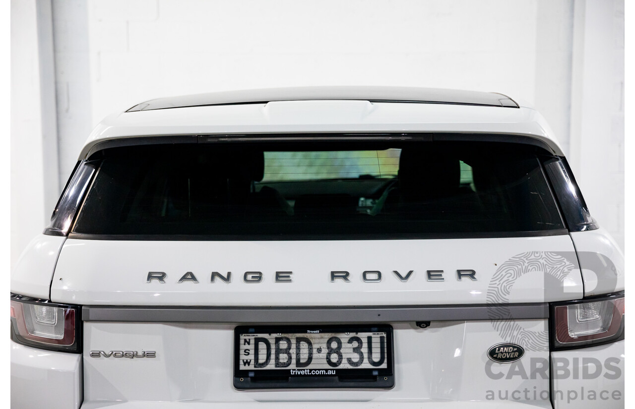 10/2015 Range Rover Evoque Td4 180 SE LV MY16 5d Wagon Fuji White Turbo Diesel 2.0L