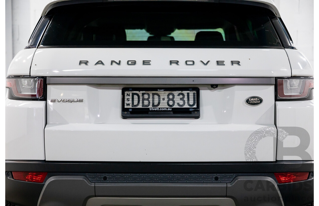 10/2015 Range Rover Evoque Td4 180 SE LV MY16 5d Wagon Fuji White Turbo Diesel 2.0L