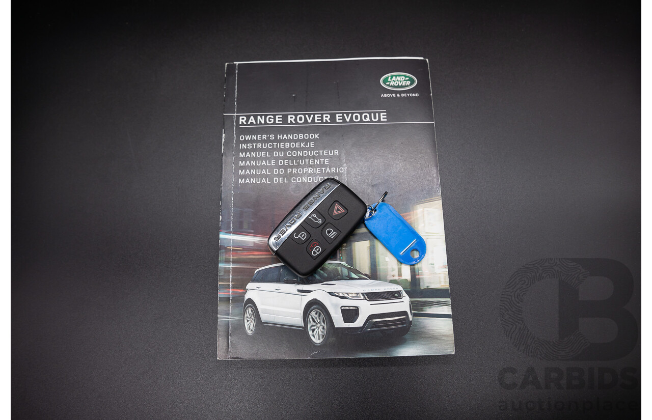 10/2015 Range Rover Evoque Td4 180 SE LV MY16 5d Wagon Fuji White Turbo Diesel 2.0L