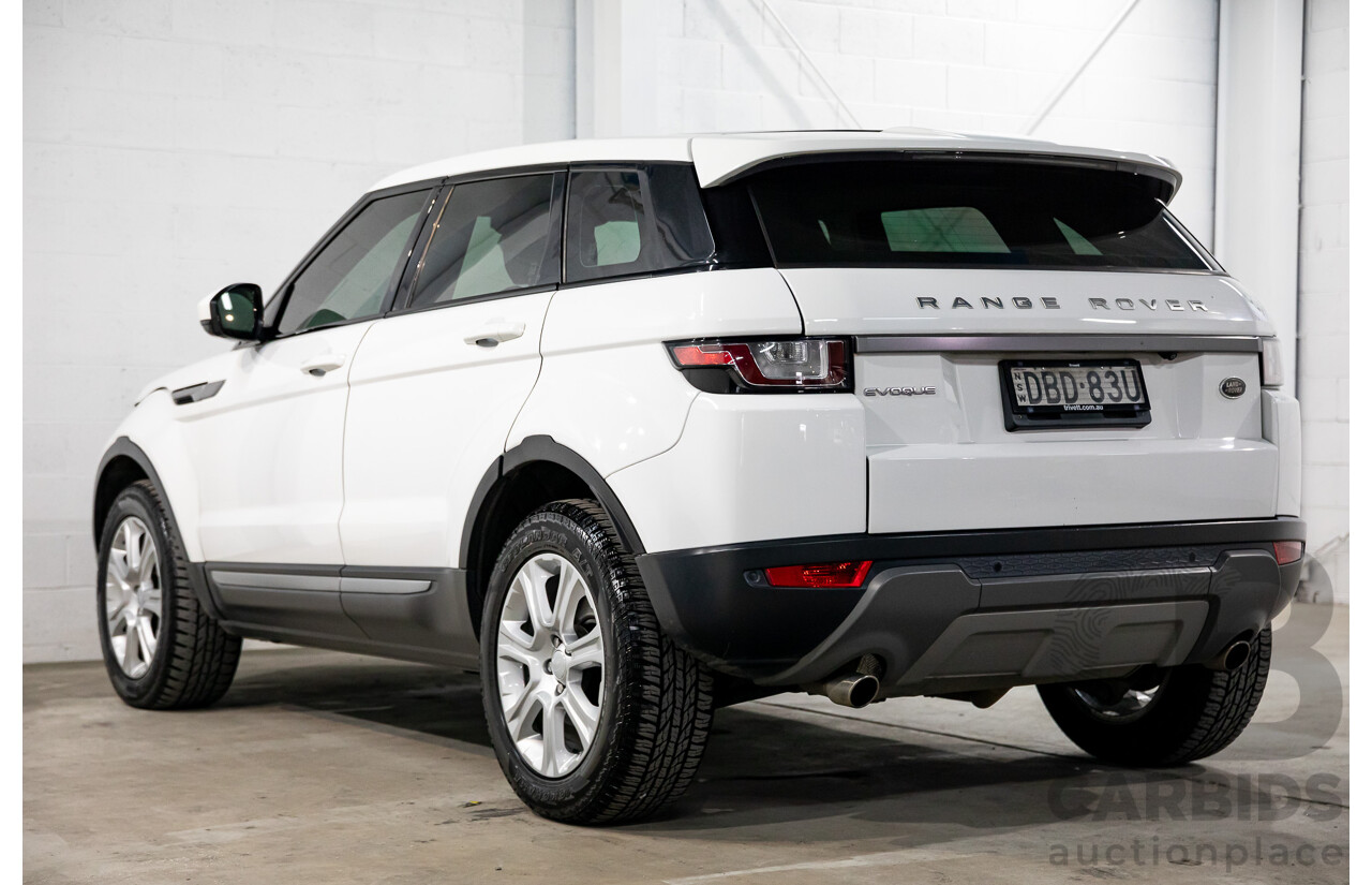10/2015 Range Rover Evoque Td4 180 SE LV MY16 5d Wagon Fuji White Turbo Diesel 2.0L
