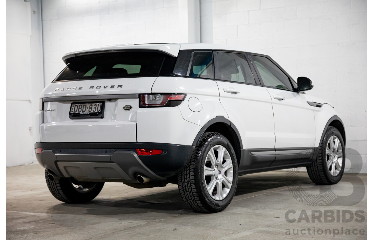 10/2015 Range Rover Evoque Td4 180 SE LV MY16 5d Wagon Fuji White Turbo Diesel 2.0L