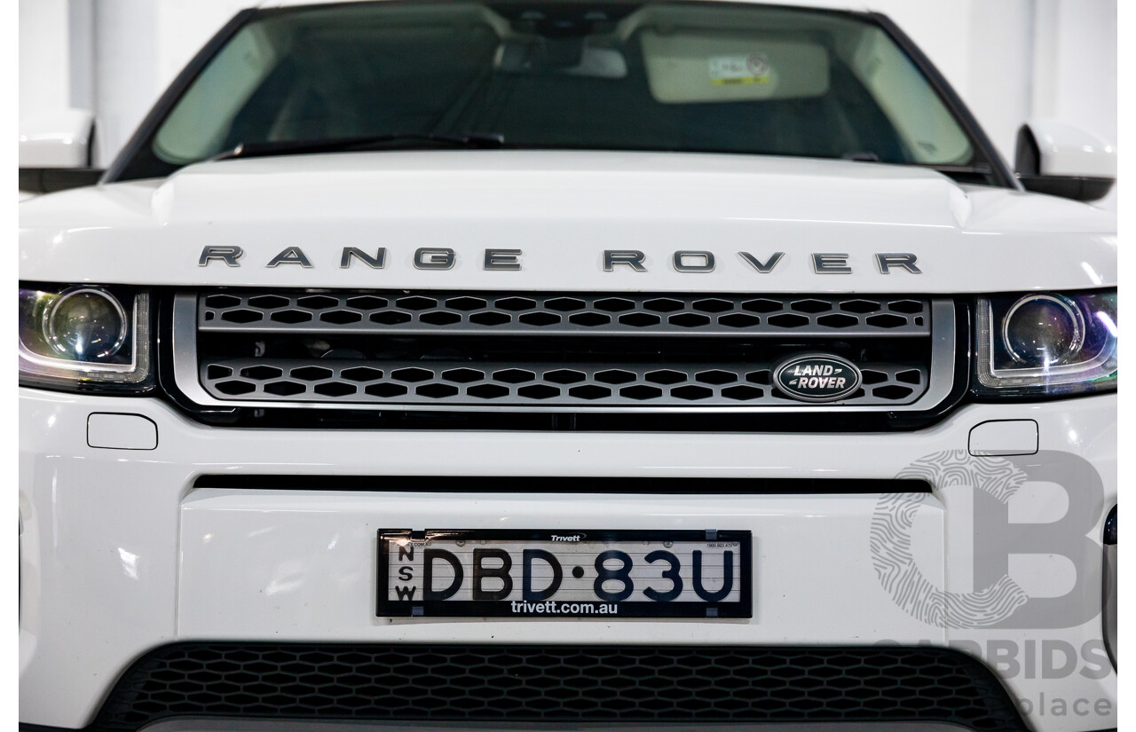 10/2015 Range Rover Evoque Td4 180 SE LV MY16 5d Wagon Fuji White Turbo Diesel 2.0L