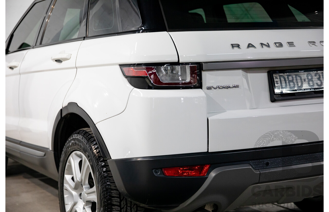 10/2015 Range Rover Evoque Td4 180 SE LV MY16 5d Wagon Fuji White Turbo Diesel 2.0L