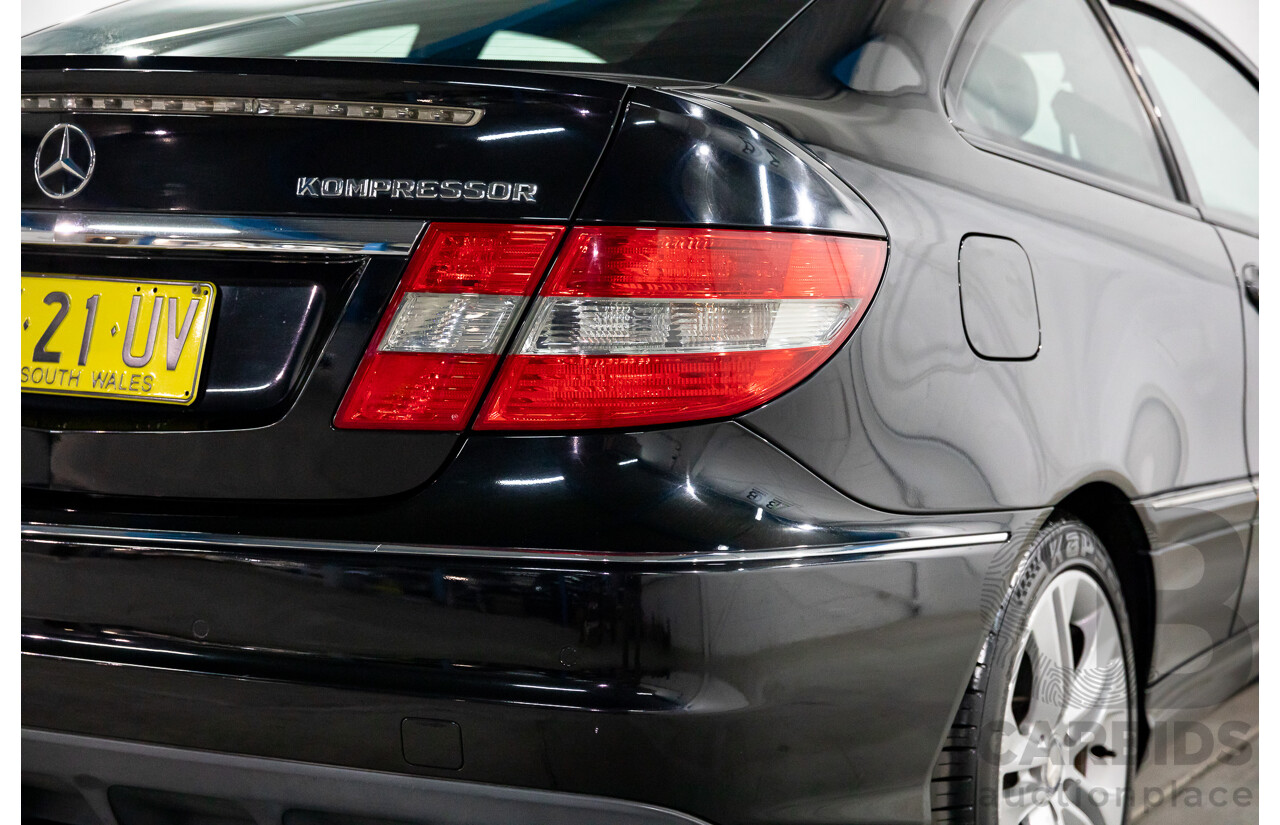 1/2009 Mercedes-Benz CLC200 Kompressor Evolution + 203 2d Coupe Obsidian Black Metallic Supercharged 1.8L