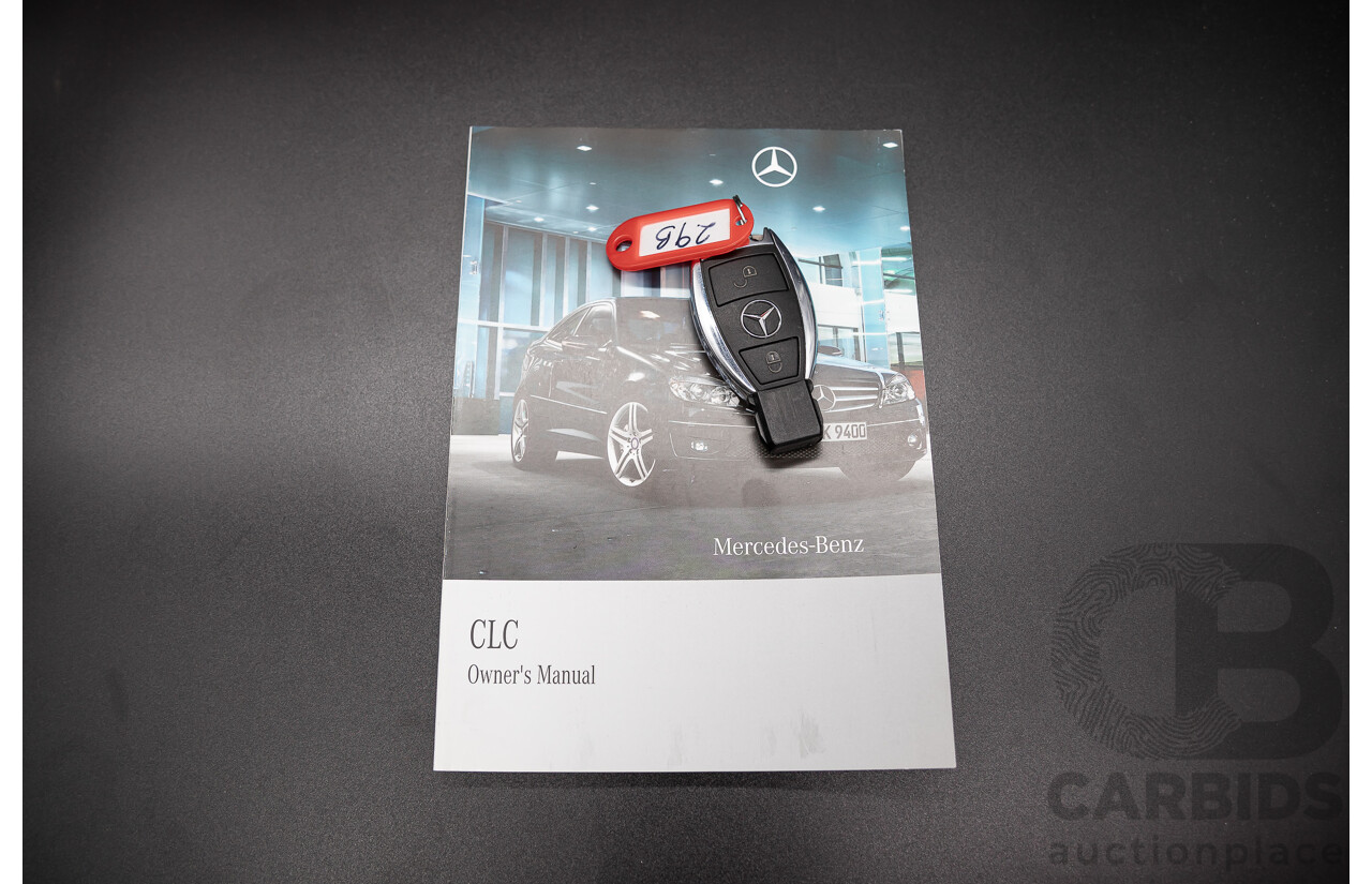 1/2009 Mercedes-Benz CLC200 Kompressor Evolution + 203 2d Coupe Obsidian Black Metallic Supercharged 1.8L