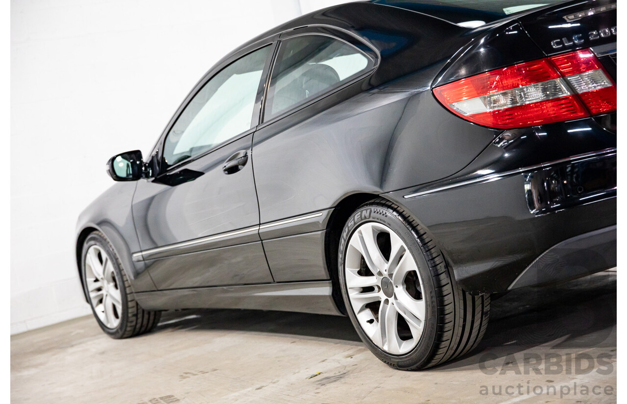 1/2009 Mercedes-Benz CLC200 Kompressor Evolution + 203 2d Coupe Obsidian Black Metallic Supercharged 1.8L