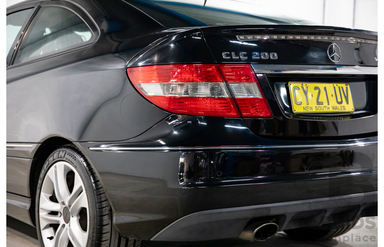 1/2009 Mercedes-Benz CLC200 Kompressor Evolution + 203 2d Coupe Obsidian Black Metallic Supercharged 1.8L