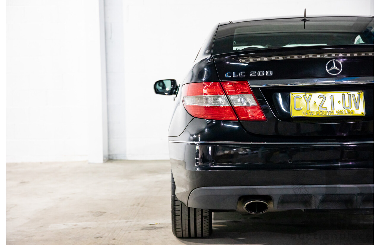 1/2009 Mercedes-Benz CLC200 Kompressor Evolution + 203 2d Coupe Obsidian Black Metallic Supercharged 1.8L