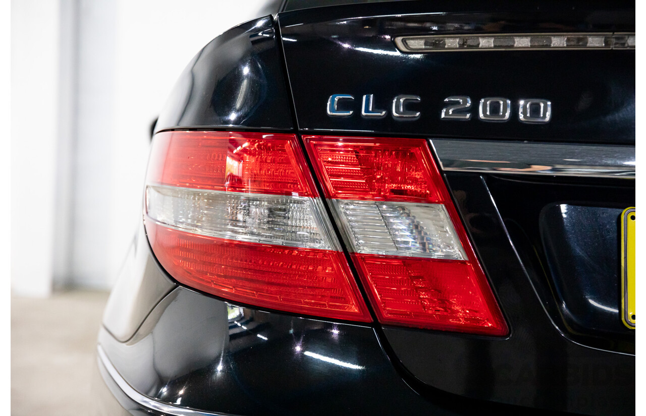 1/2009 Mercedes-Benz CLC200 Kompressor Evolution + 203 2d Coupe Obsidian Black Metallic Supercharged 1.8L