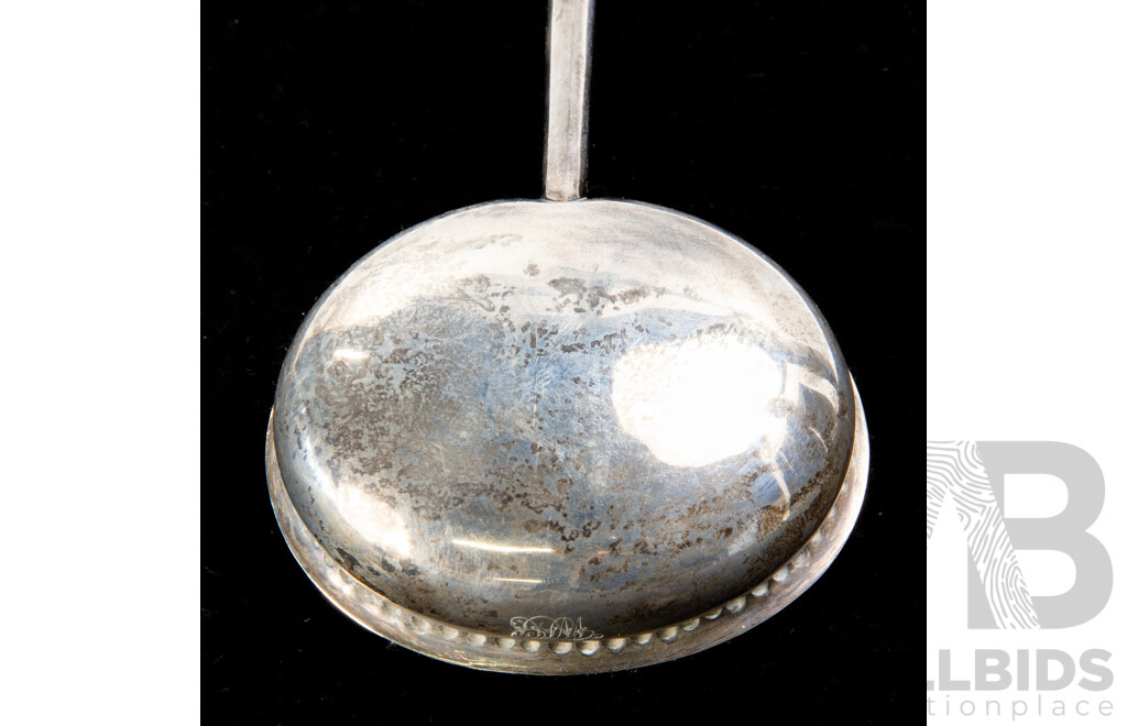 Antique Victorian Sterling Silver Toddy Ladle with Twist Handle, London 1885
