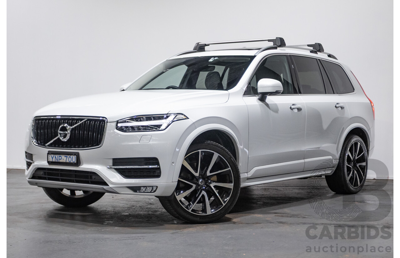 08/2018 Volvo XC90 T6 MOMENTUM (AWD) 256 MY18 4D Wagon White Supercharged and Turbo 2.0L - 7 seats