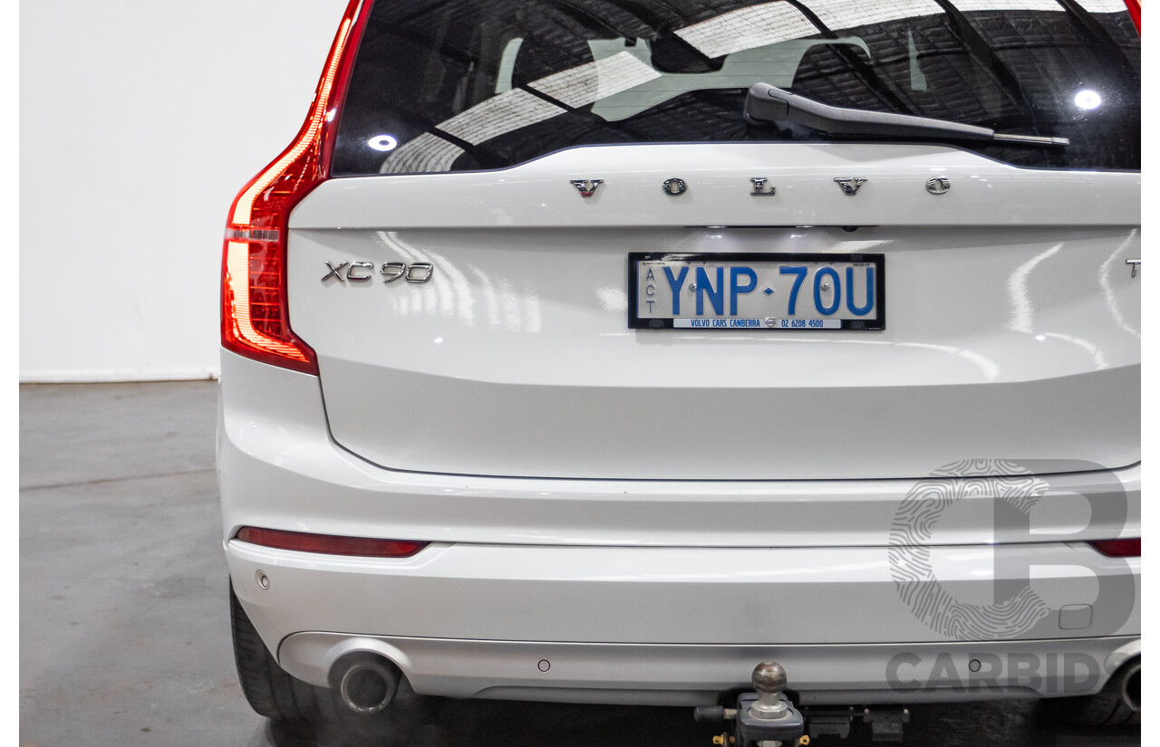 08/2018 Volvo XC90 T6 MOMENTUM (AWD) 256 MY18 4D Wagon White Supercharged and Turbo 2.0L - 7 seats