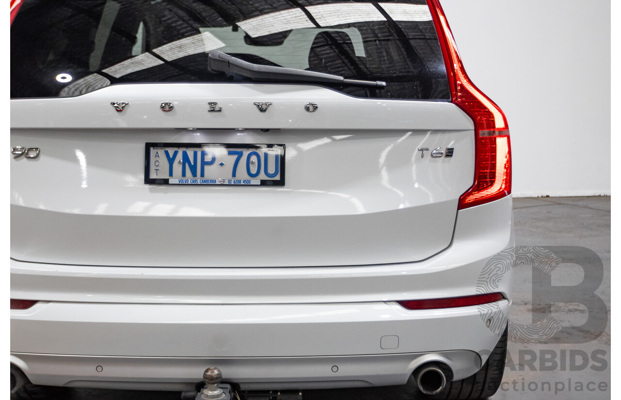 08/2018 Volvo XC90 T6 MOMENTUM (AWD) 256 MY18 4D Wagon White Supercharged and Turbo 2.0L - 7 seats