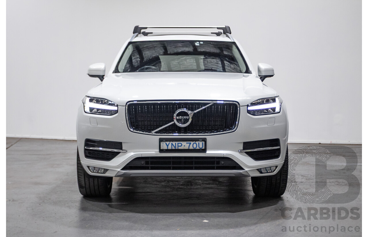 08/2018 Volvo XC90 T6 MOMENTUM (AWD) 256 MY18 4D Wagon White Supercharged and Turbo 2.0L - 7 seats