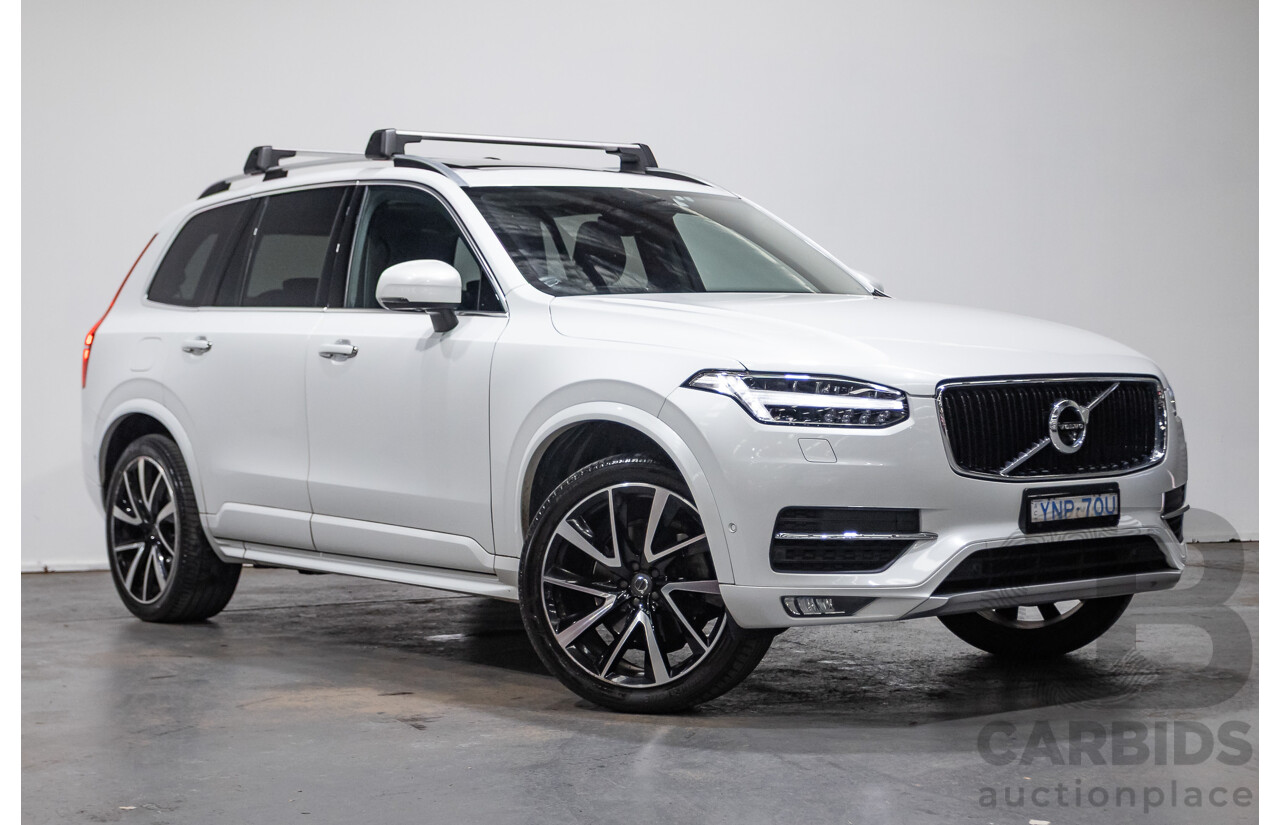 08/2018 Volvo XC90 T6 MOMENTUM (AWD) 256 MY18 4D Wagon White Supercharged and Turbo 2.0L - 7 seats