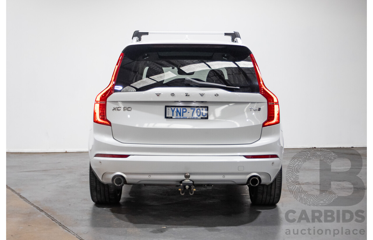 08/2018 Volvo XC90 T6 MOMENTUM (AWD) 256 MY18 4D Wagon White Supercharged and Turbo 2.0L - 7 seats