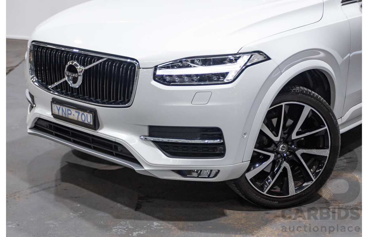 08/2018 Volvo XC90 T6 MOMENTUM (AWD) 256 MY18 4D Wagon White Supercharged and Turbo 2.0L - 7 seats