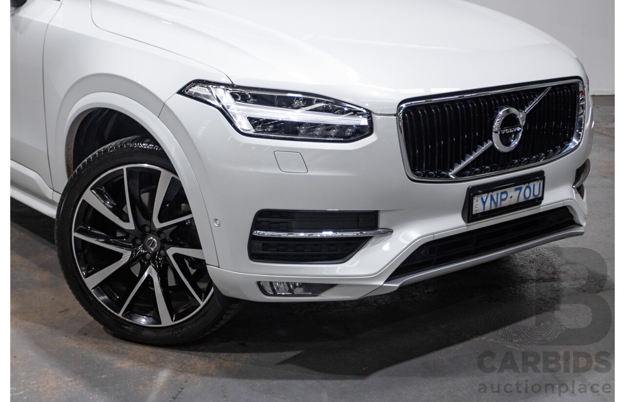 08/2018 Volvo XC90 T6 MOMENTUM (AWD) 256 MY18 4D Wagon White Supercharged and Turbo 2.0L - 7 seats