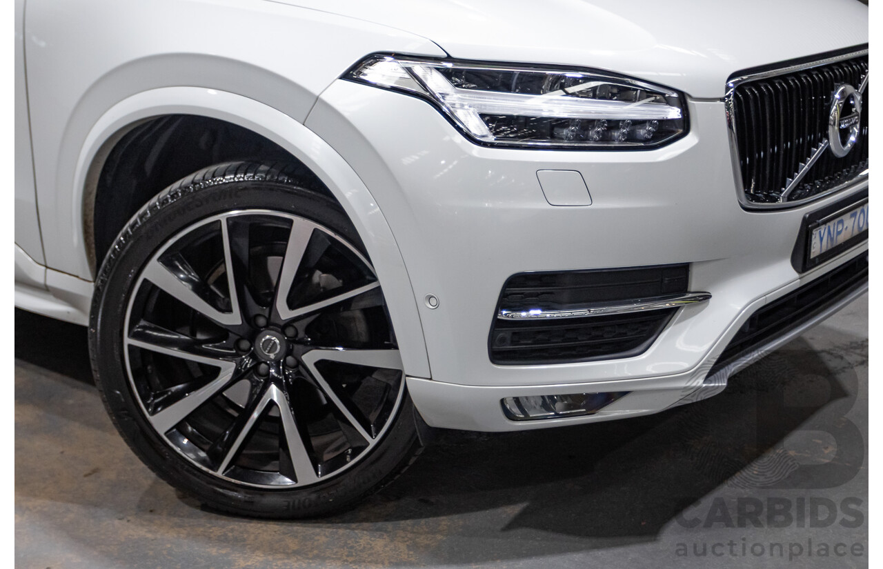 08/2018 Volvo XC90 T6 MOMENTUM (AWD) 256 MY18 4D Wagon White Supercharged and Turbo 2.0L - 7 seats