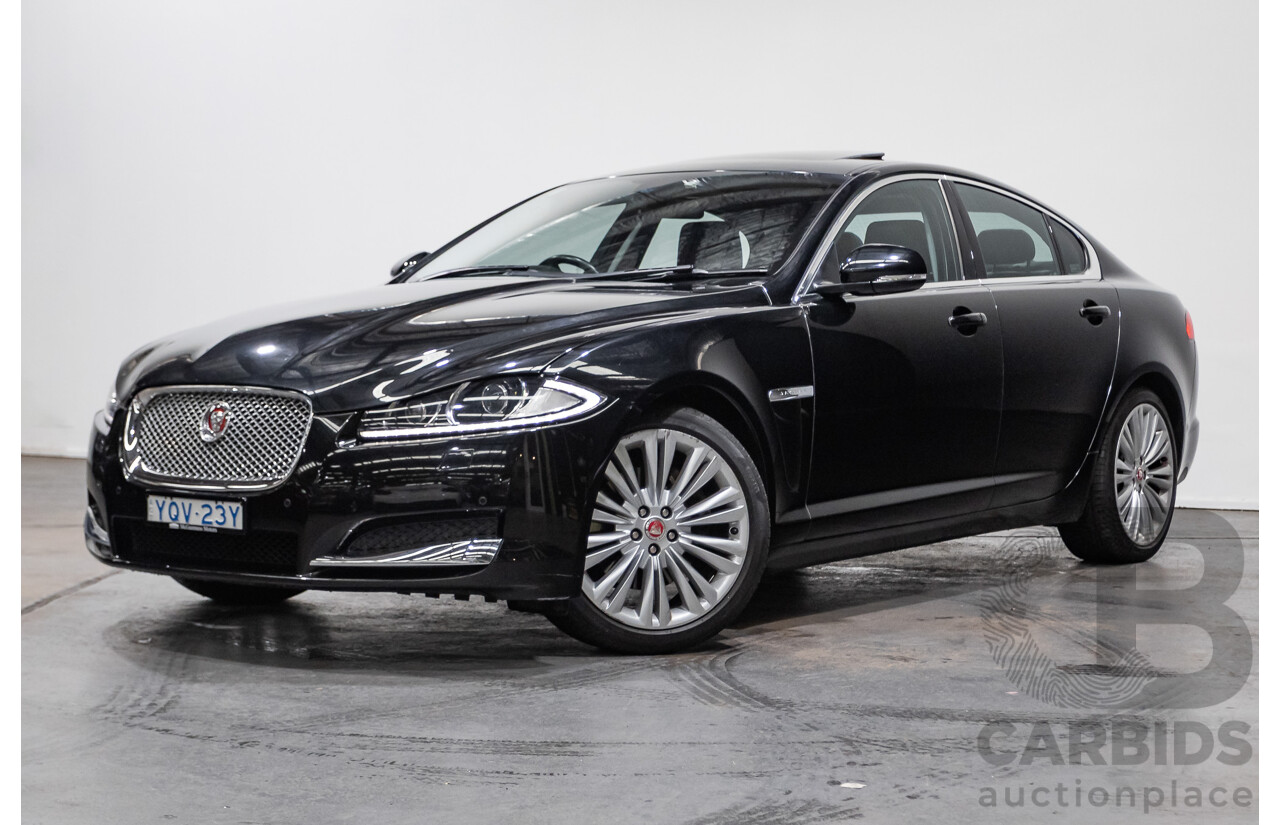 4/2014 Jaguar XF 2.0 Luxury MY13 4d Sedan Ultimate Black Metallic Turbo 2.0L