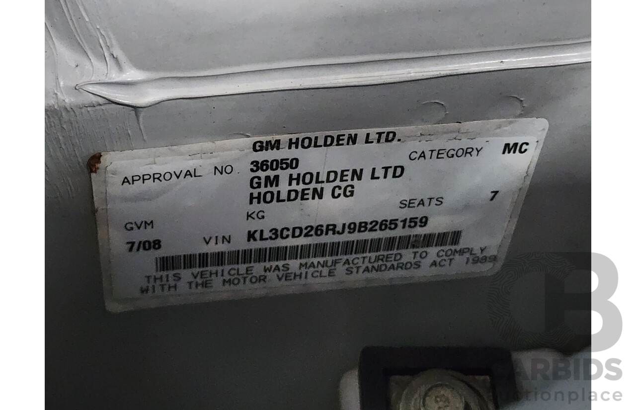 7/2008 Holden Captiva LX (4x4) CG MY08 4d Wagon Silver 2.0L