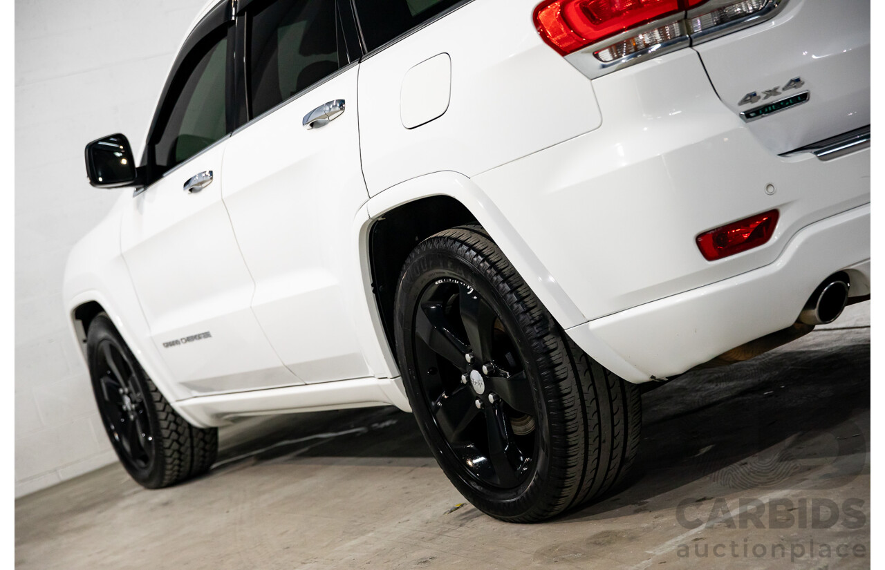 9/2015 Jeep Grand Cherokee Overland (4x4) WK MY15 4d Wagon Bright White Turbo Diesel 3.0L