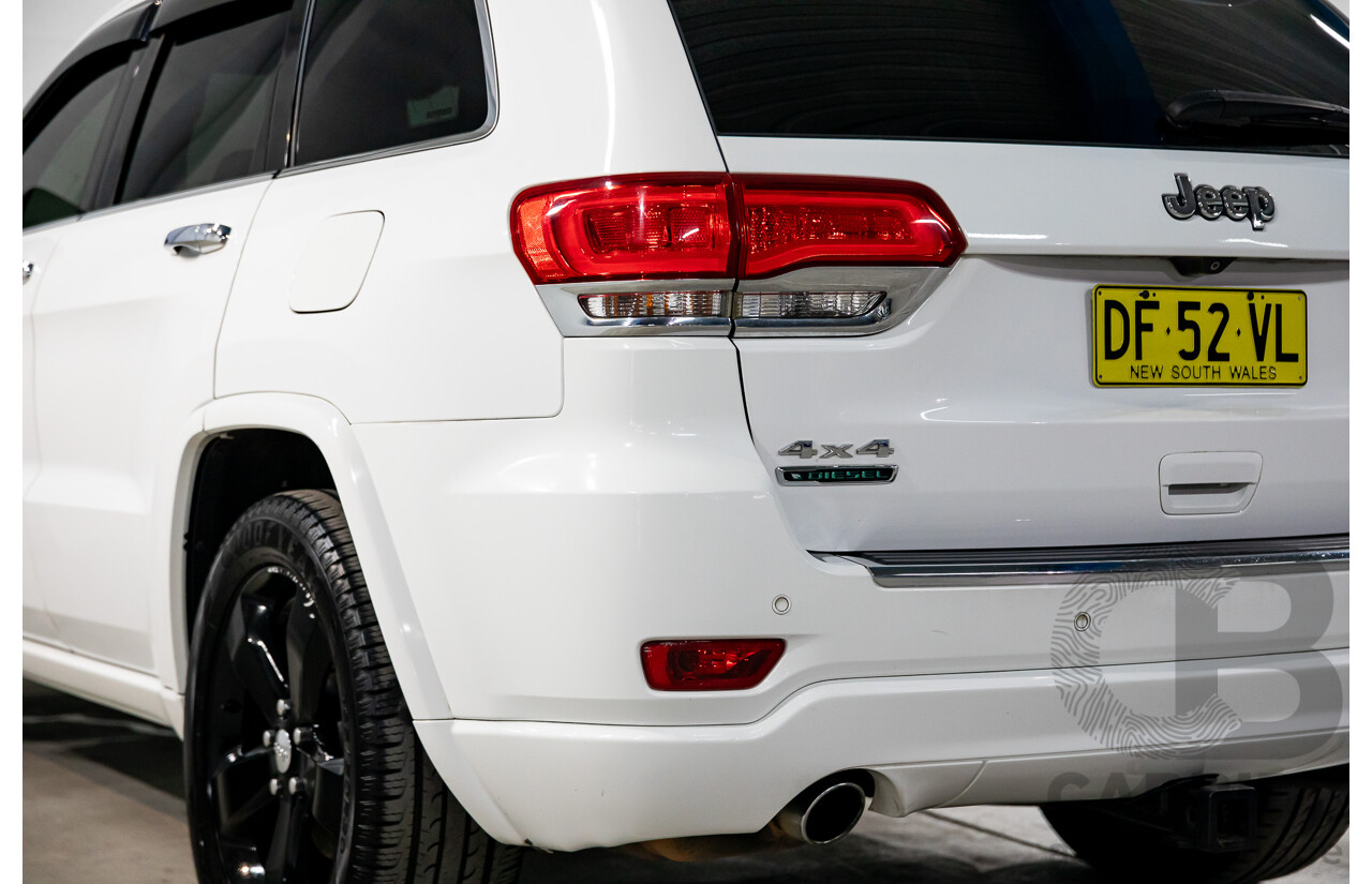9/2015 Jeep Grand Cherokee Overland (4x4) WK MY15 4d Wagon Bright White Turbo Diesel 3.0L