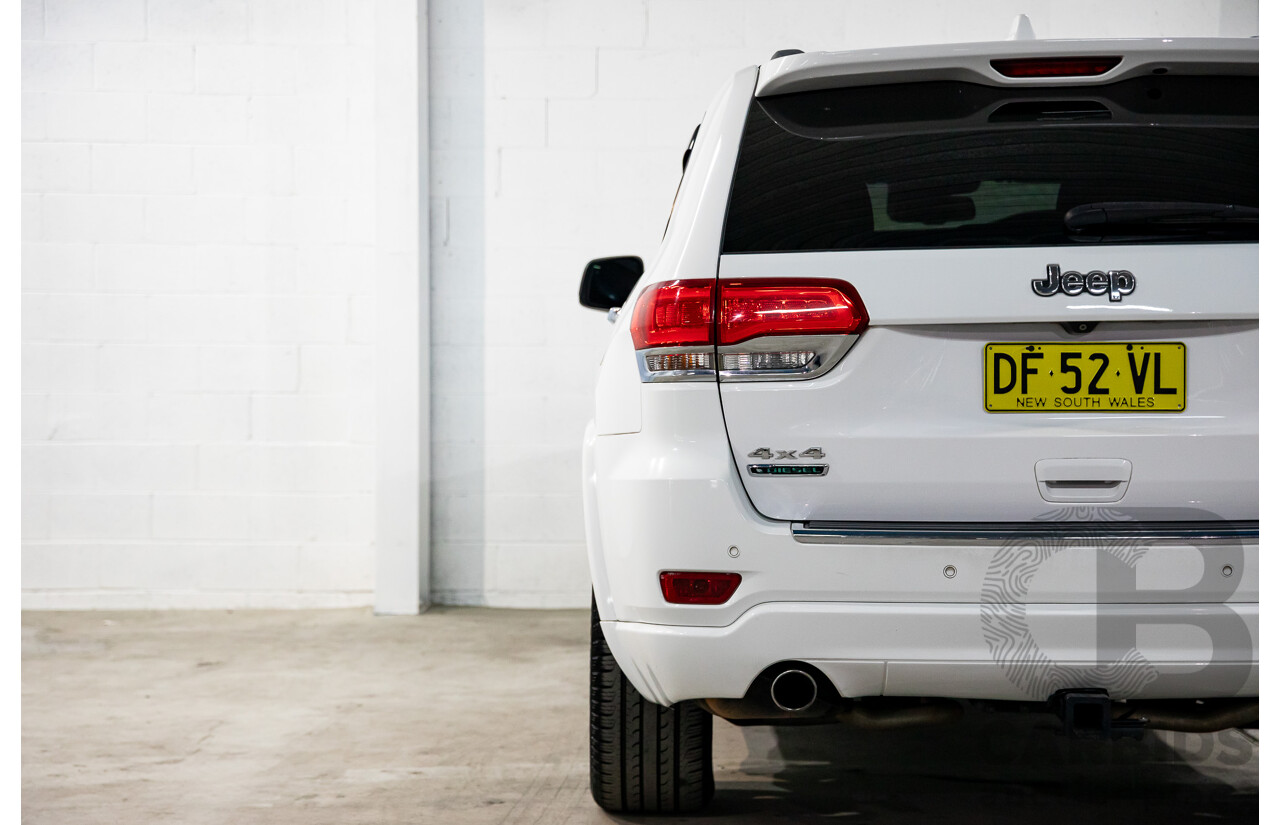 9/2015 Jeep Grand Cherokee Overland (4x4) WK MY15 4d Wagon Bright White Turbo Diesel 3.0L