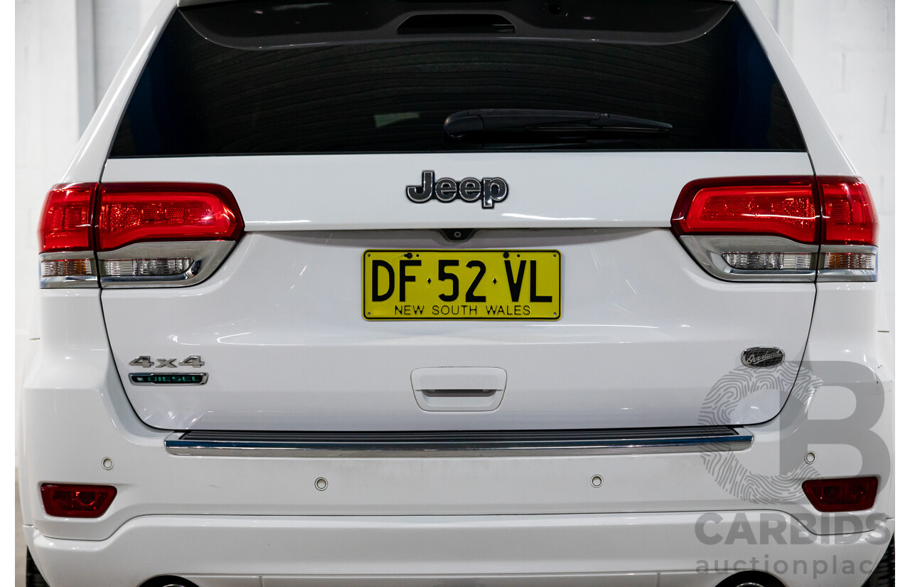 9/2015 Jeep Grand Cherokee Overland (4x4) WK MY15 4d Wagon Bright White Turbo Diesel 3.0L