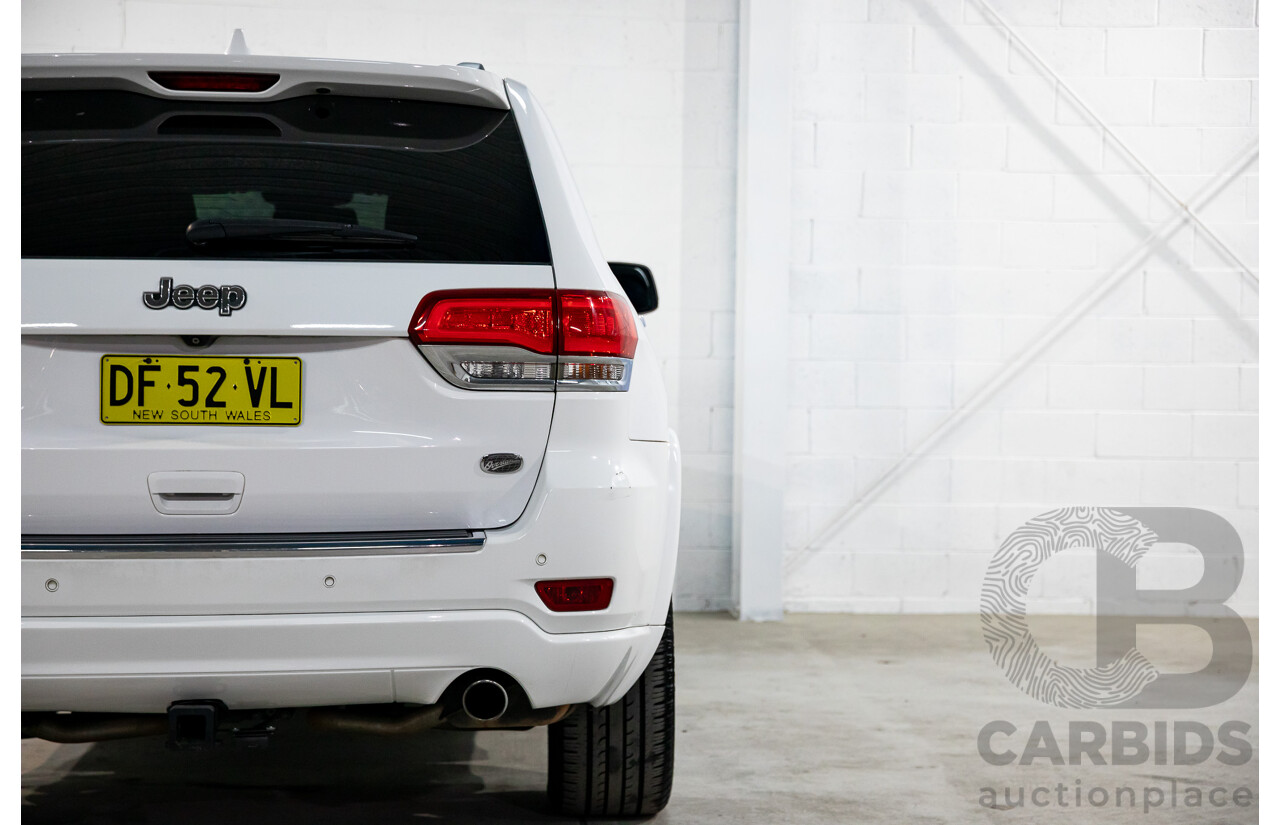 9/2015 Jeep Grand Cherokee Overland (4x4) WK MY15 4d Wagon Bright White Turbo Diesel 3.0L