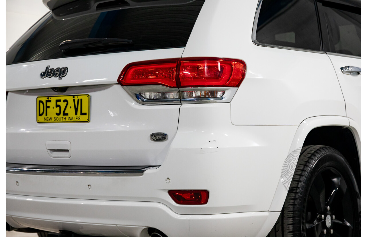 9/2015 Jeep Grand Cherokee Overland (4x4) WK MY15 4d Wagon Bright White Turbo Diesel 3.0L