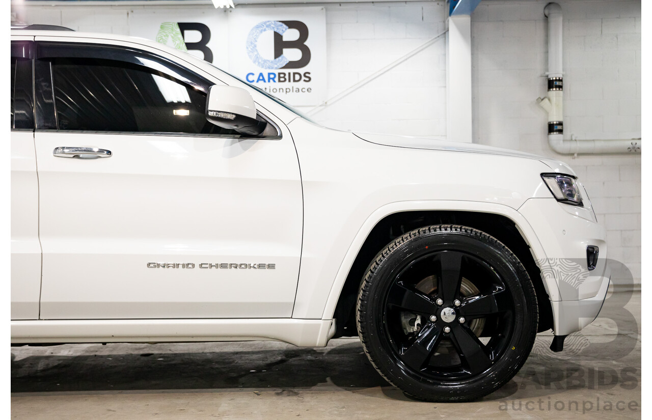 9/2015 Jeep Grand Cherokee Overland (4x4) WK MY15 4d Wagon Bright White Turbo Diesel 3.0L
