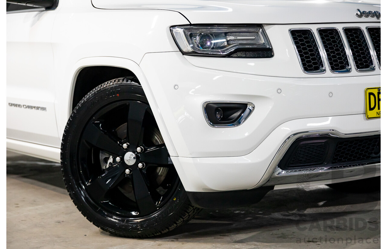 9/2015 Jeep Grand Cherokee Overland (4x4) WK MY15 4d Wagon Bright White Turbo Diesel 3.0L