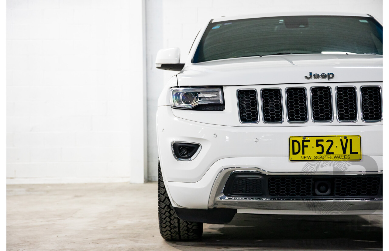 9/2015 Jeep Grand Cherokee Overland (4x4) WK MY15 4d Wagon Bright White Turbo Diesel 3.0L