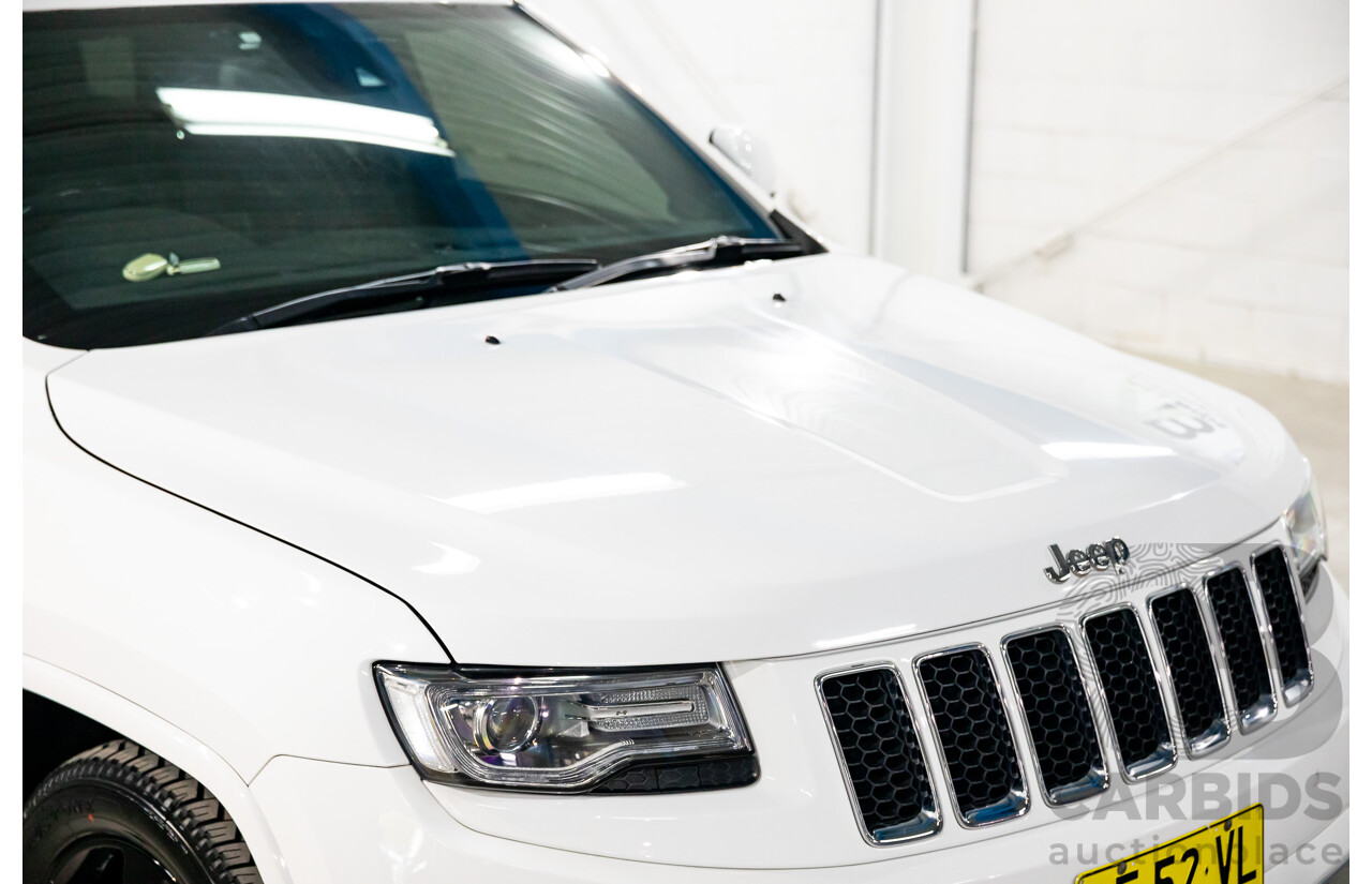 9/2015 Jeep Grand Cherokee Overland (4x4) WK MY15 4d Wagon Bright White Turbo Diesel 3.0L