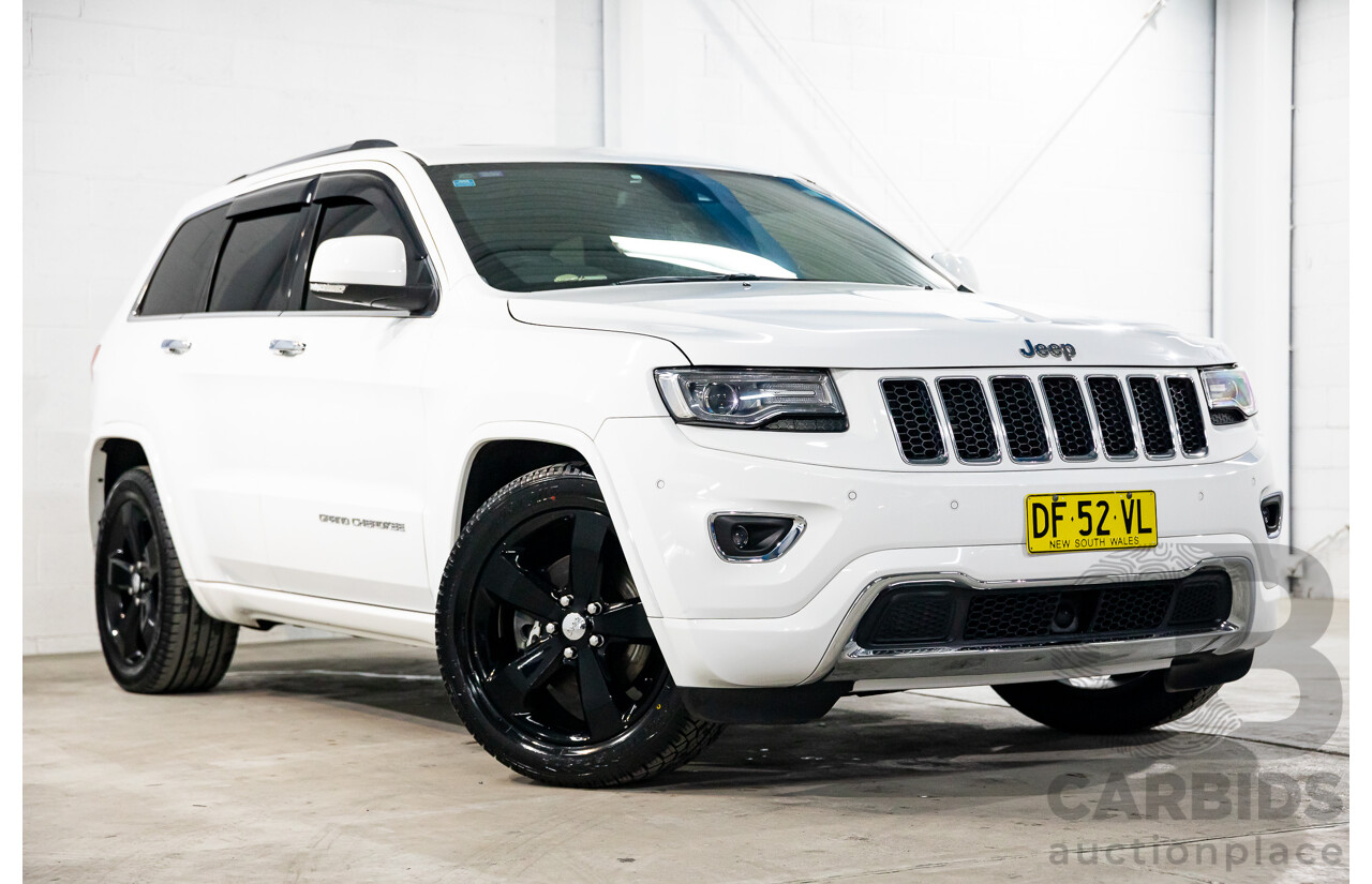 9/2015 Jeep Grand Cherokee Overland (4x4) WK MY15 4d Wagon Bright White Turbo Diesel 3.0L