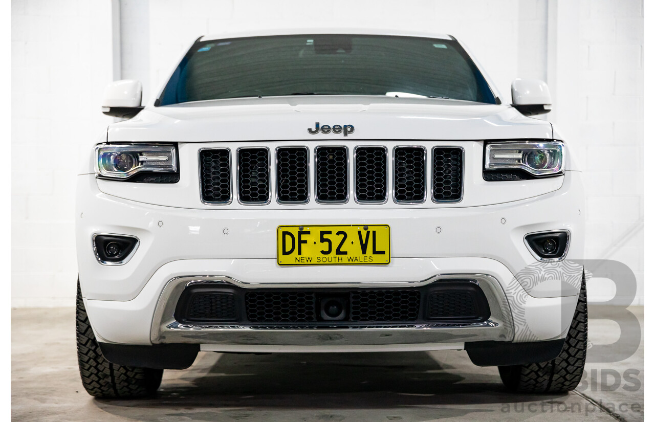 9/2015 Jeep Grand Cherokee Overland (4x4) WK MY15 4d Wagon Bright White Turbo Diesel 3.0L