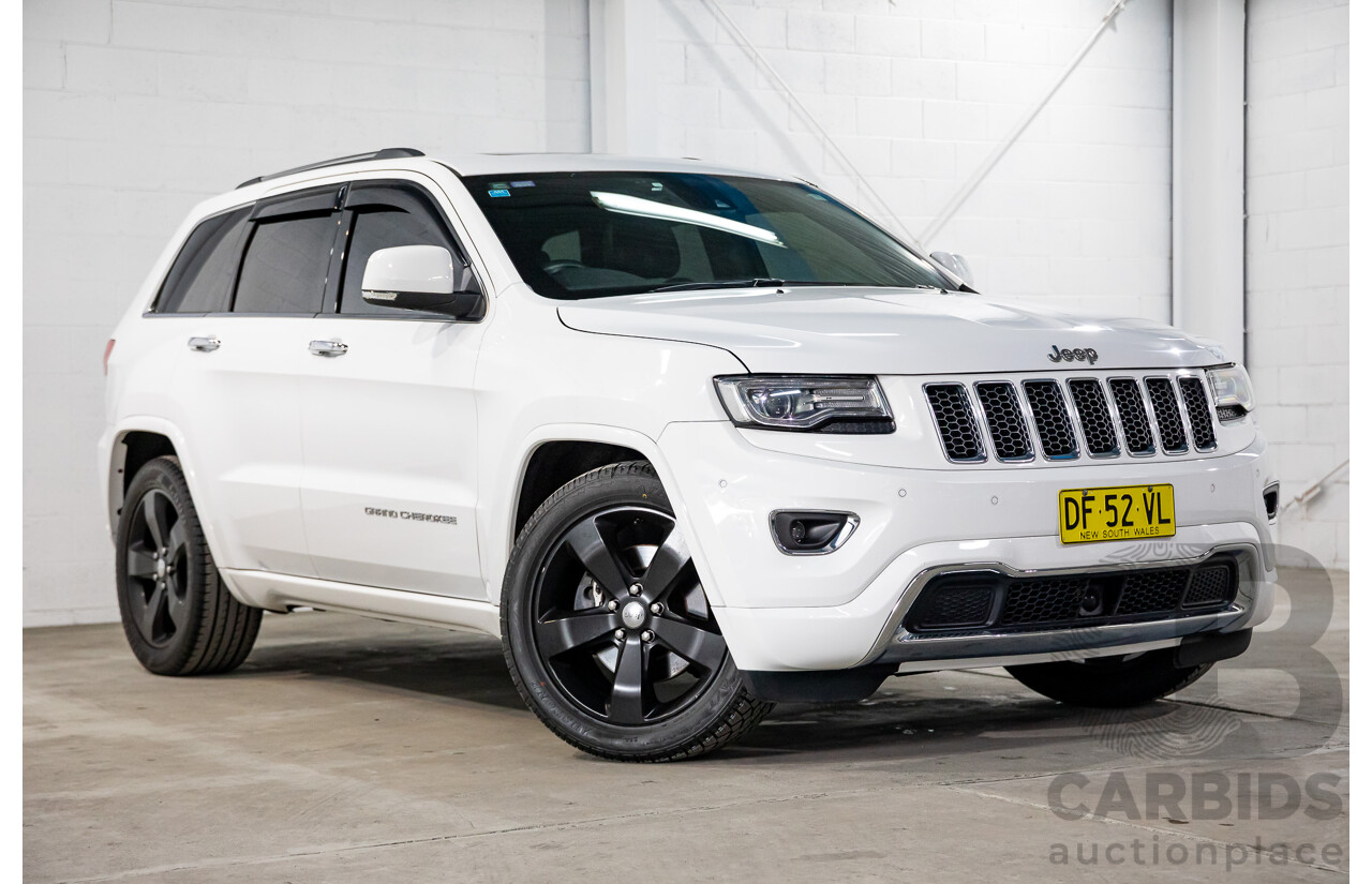 9/2015 Jeep Grand Cherokee Overland (4x4) WK MY15 4d Wagon Bright White Turbo Diesel 3.0L