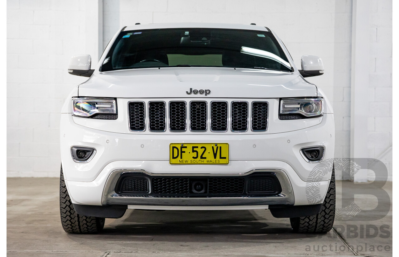 9/2015 Jeep Grand Cherokee Overland (4x4) WK MY15 4d Wagon Bright White Turbo Diesel 3.0L
