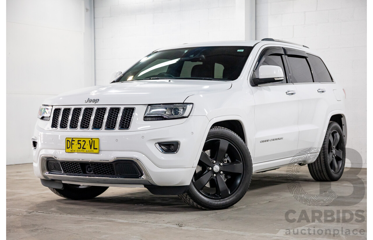 9/2015 Jeep Grand Cherokee Overland (4x4) WK MY15 4d Wagon Bright White Turbo Diesel 3.0L