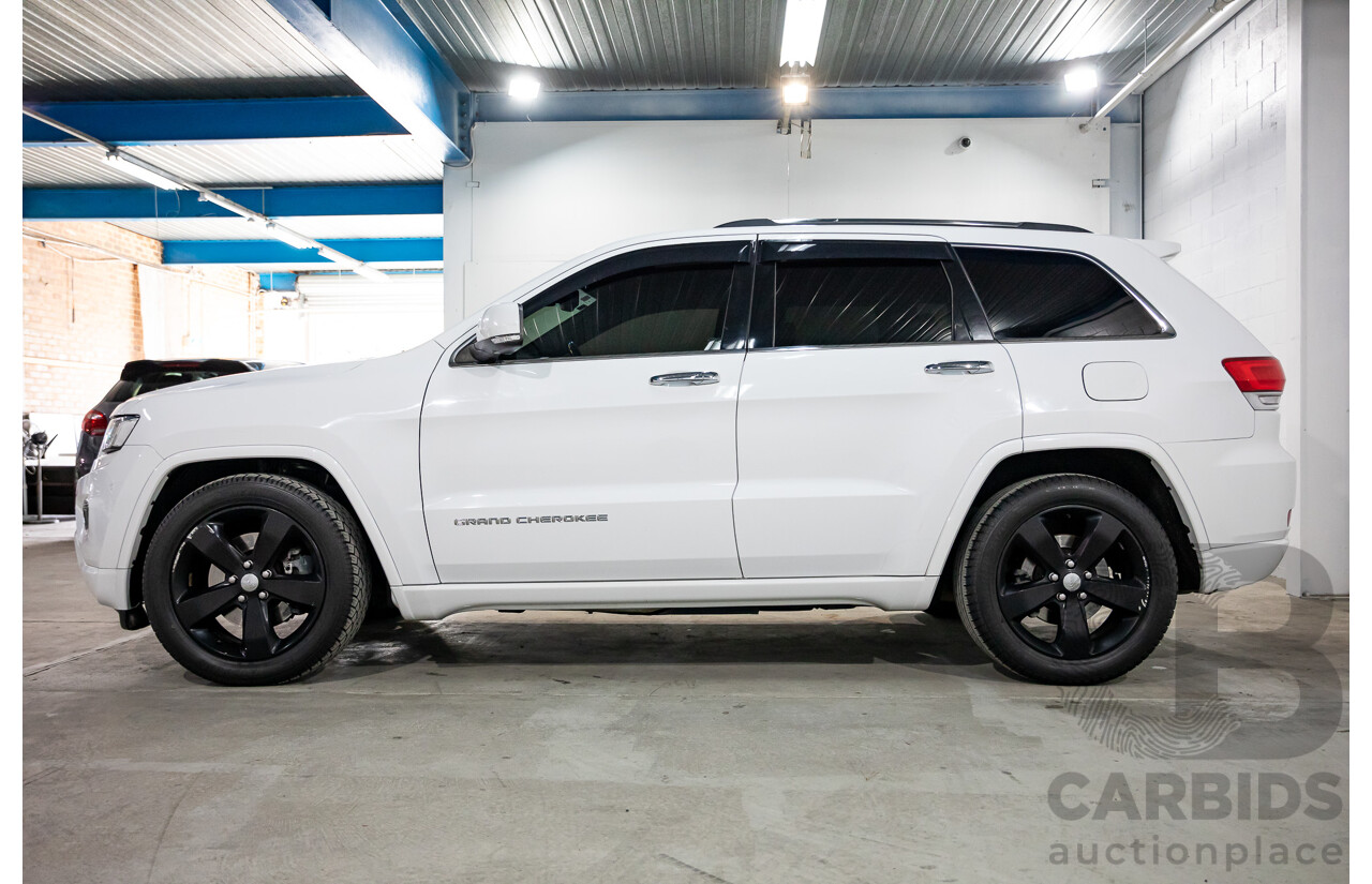 9/2015 Jeep Grand Cherokee Overland (4x4) WK MY15 4d Wagon Bright White Turbo Diesel 3.0L