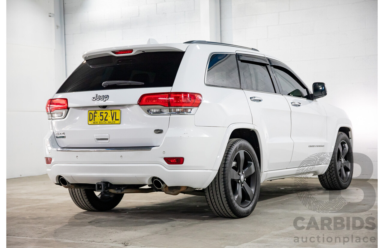 9/2015 Jeep Grand Cherokee Overland (4x4) WK MY15 4d Wagon Bright White Turbo Diesel 3.0L