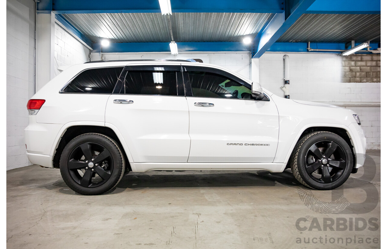 9/2015 Jeep Grand Cherokee Overland (4x4) WK MY15 4d Wagon Bright White Turbo Diesel 3.0L