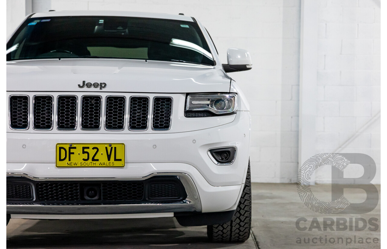 9/2015 Jeep Grand Cherokee Overland (4x4) WK MY15 4d Wagon Bright White Turbo Diesel 3.0L
