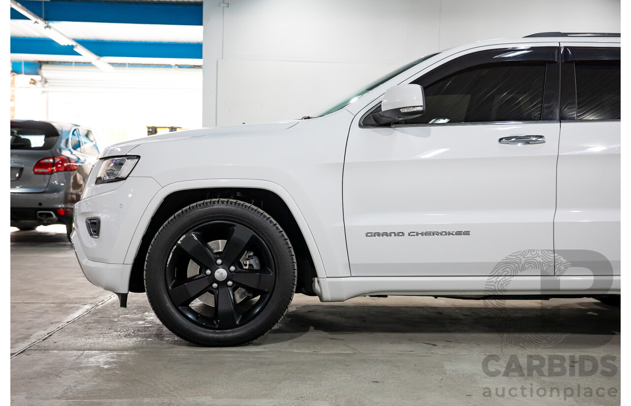9/2015 Jeep Grand Cherokee Overland (4x4) WK MY15 4d Wagon Bright White Turbo Diesel 3.0L