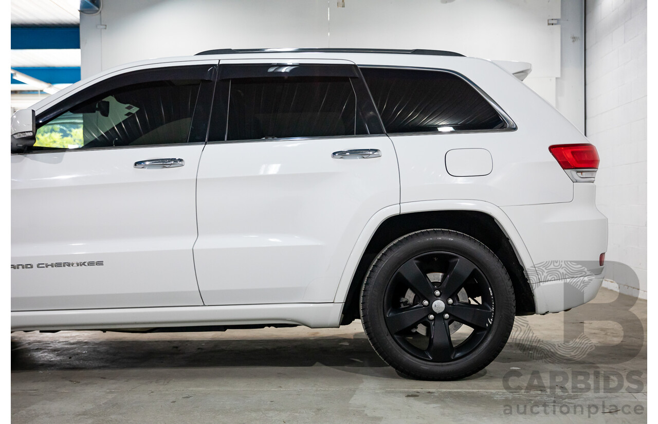9/2015 Jeep Grand Cherokee Overland (4x4) WK MY15 4d Wagon Bright White Turbo Diesel 3.0L